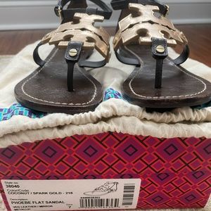 Tory Burch Phoebe Flat Sandal Size 7